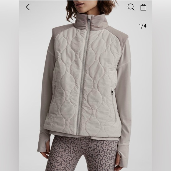 Varley Jackets & Blazers - Varley Maher Quilted Vest - Mauve & Tan S